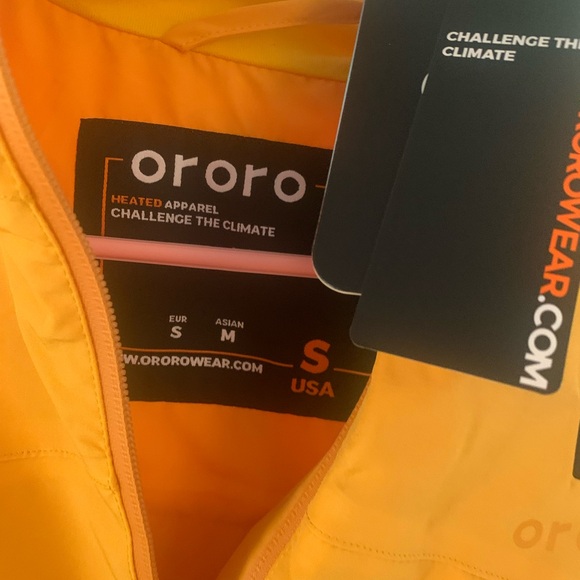 Ororo heated jacket brand new size S / yellow - Picture 7 of 9